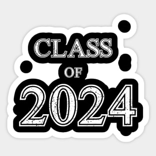 Class Of 2024. Graduation Or First Day Of School. Vintage Sticker